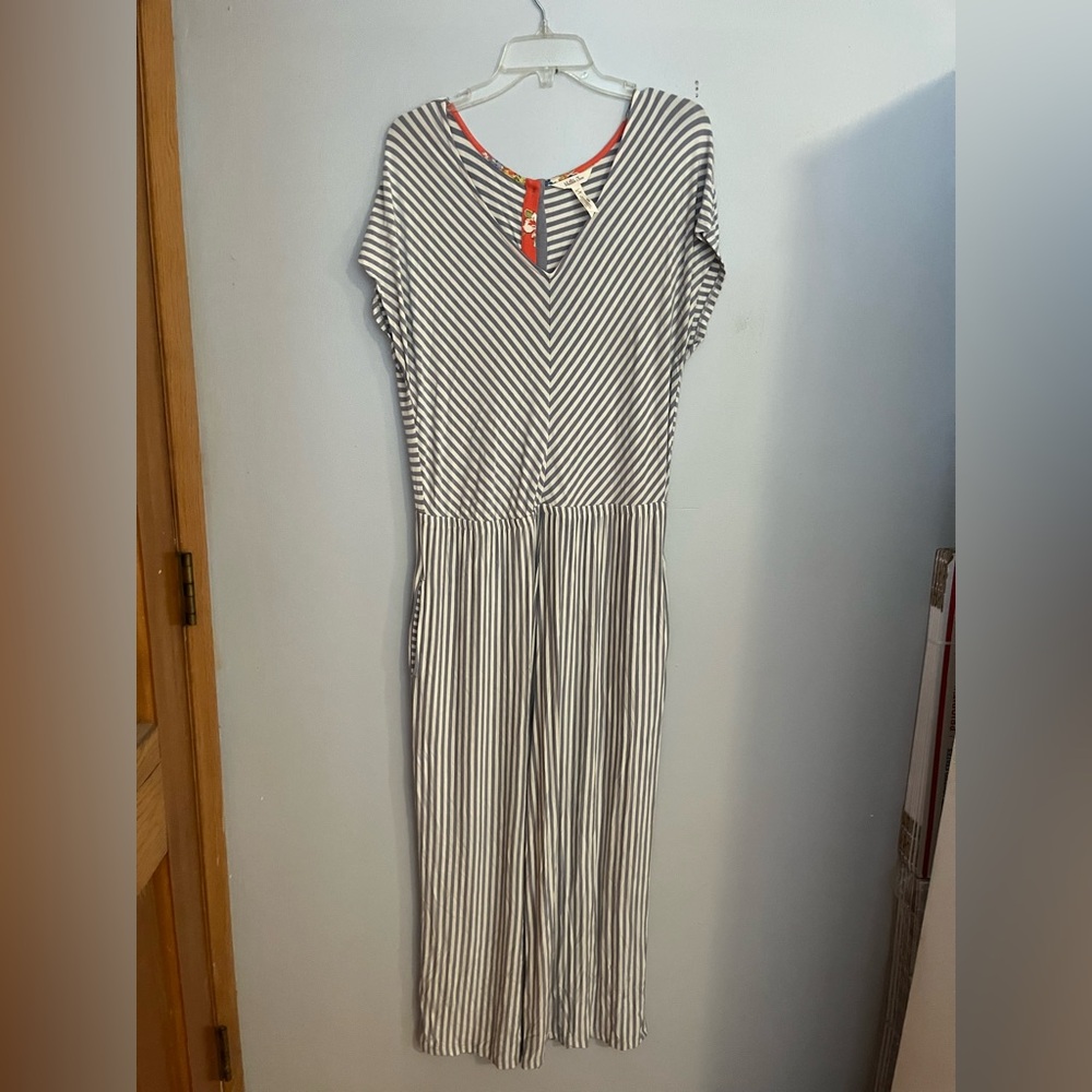 Matilda Jane Let's Go Together All Day Striped Maxi Jumpsuit Size L‎